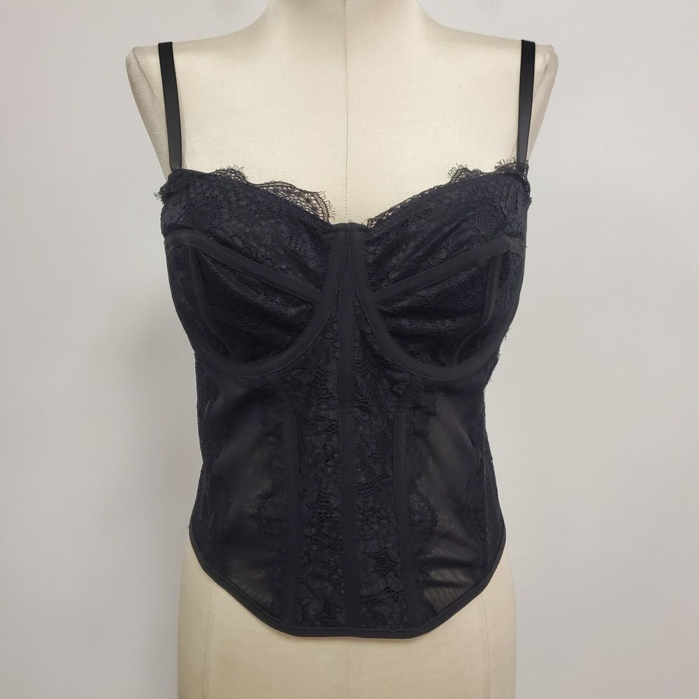 Dealmore Womens Lace Whimsigoth Fairy Grunge Babydoll Corset‎ Top Size XL Black